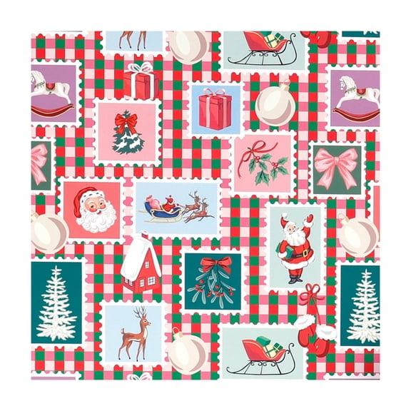 Christmas Wrapping Paper Roll 118in,Thick 80gsm Gift Wrap with Grid Lines for Birthday Party Holiday Packaging.
