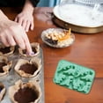 thumbnail image 4 of Dinosaur Silicone Candy Molds Gummy Dinosaur Molds 8-Cavity Shaped with T-rex,Stegosaurus,Triceratops,Brontosaurus,Non-Stick for Chocolate,Cookie,Snacks,Cake Decorations(Green), 4 of 5
