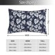 thumbnail image 2 of Fotbe White Leaves Funda de Almohada Decorativa Estilo Occidental, Lujo en Algodón, Fundas para Almohadas King, Cojín Estampado para Decoración del Hogar-16"x24", 2 of 6