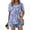 Multicolor, variant on Trendy Casual Women Blouses Summer Tops Short Sleeve Relaxed Fit Floral Print Blouse w/ Asymmetric Hem Ruffle Detail - Lightweight Soft Fabric