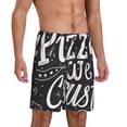 thumbnail image 2 of Uemuo In Pizza We Crust Art Pattern Men's Short Pajama Pants – Soft & Breathable Lounge Shorts, Elastic Waistband with Pockets, Lightweight Sleepwear for All-Season Comfort-X-Large, 2 of 6