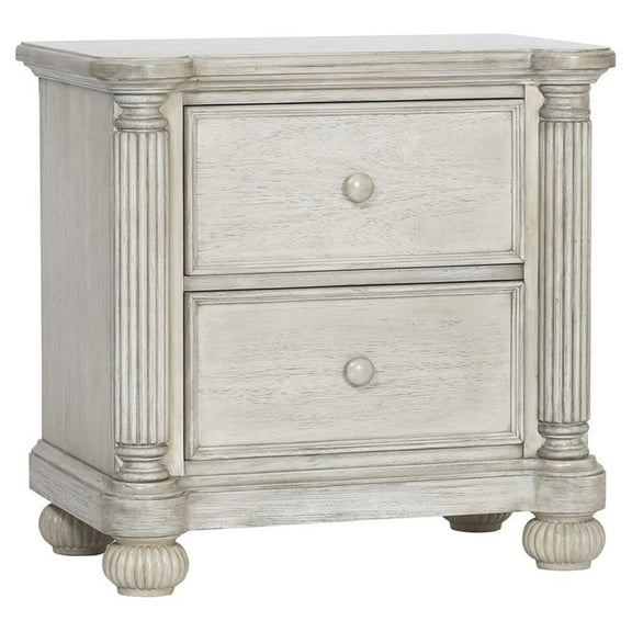 Kingsley Charleston Nightstand Weathered White