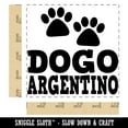 thumbnail image 2 of Dogo Argentino Dog Paw Prints Fun Text Square Rubber Stamp Stamping Scrapbooking Crafting - Small 1.25in, 2 of 7