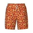 thumbnail image 4 of Lsque Mens Swim Trunks Pizza Pattern - Bathing Suit Compression Liner - Beach Swim Shorts Swimwear - (S-3XL) - Stretch Quick Dry -3X-Large, 4 of 9