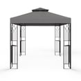 thumbnail image 5 of INTER HUT 8x8 Metal Patio Gazebo, Outdoor Gazebo Canopy Tent for Backyard, 5 of 9