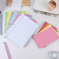 thumbnail image 6 of 200 Sheets Loose Leaf Paper 8x10.6" Colored Filler Paper College Ruled 3-Hole Punched Lined Paper Notebook Paper for 3-Ring Binders Notepad Writing Note Pads Ideal for Home,Office(White,10.6x8"), 6 of 7