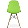 thumbnail image 4 of Maklaine 17.5 inches Plastic and Beech Wood Dining Chair in Green, 4 of 4