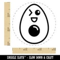 thumbnail image 2 of Yummy Avocado Kawaii Self-Inking Rubber Stamp Ink Stamper - Blue Ink - Small 3/4 Inch, 2 of 7