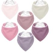Muslin Baby Bibs,Soft Triangular Baby Bandana Drool Bibs for Baby Boy Girl,Solid Colors Bib for Drooling Teething