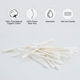 thumbnail image 4 of nipocaio Cotton Swabs Precision Pointed Pointy Organic Cotton Buds Double Side Tightly Wrapped Cotton Tips Paper Stick Soft Gentle Pointy & Round (White), 4 of 5