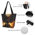 thumbnail image 4 of Pofeuu Cool Black Eagle Print Women Fashion Shoulder Handbags Top Handle Satchel Bags Tote Shoulder Shopping Bag Stylish Canvas Tote Bag, 4 of 6