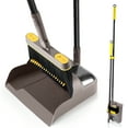 thumbnail image 1 of JEHONN Broom with Dust Pan with 54 inches Long Handle for Home (Brown and Yellow), 1 of 6