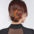 thumbnail image 5 of Dinheiro Pasador francés con diamantes de imitación en forma de pavo real para mujer, accesorios para el cabello retro para mujeres y niñas, 5 of 5