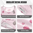 thumbnail image 4 of Lipstick Pattern Summer Pajama Set Soft Cotton Short Sleeve Sleepwear 2PCS Pajama Sets Breathable Lounge Set Size 10Y, 4 of 7