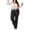 Black, variant on Flared Pants Women High Waisted Fringe Tassel Side Stretch Slim Bootcut Leggings