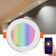 thumbnail image 4 of 7W RGB+W WIFI inteligente LED Downlight luz de techo lámpara de Control de aplicación de voz AC85-265V anillo de plata, 4 of 8