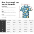 thumbnail image 4 of Men's Casual Short Sleeve Button Down Hawaiian Shirts,Cute Clouds Sun Stars Shirts Regular Fit Beach Summer Shirts with Front Pocket,3XL, 4 of 7
