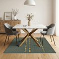 thumbnail image 3 of ODIKA 5'x7' Ultra-Soft Area Rug, Navy Long Ocean Abstract Grid Design Modern Interlocking Diamond Lattice Washable, Bare feet friendly, Silk-Touch for Bedroom Home office, 3 of 7