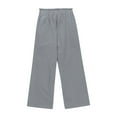 thumbnail image 6 of LADIGASU Girls Pants Casual Smocked High Waist Pant Loose Wide Leg Long Trousers 4-14 Years, 6 of 8