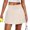 Beige, variant on KLHDSF Womens Double Layer Pleated Yoga Fitness Skirt Built In Shorts Tennis Golf Casual Skort YellowXL