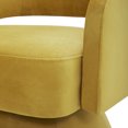 thumbnail image 6 of CHITA Swivel Fabric Accent Chair with Open Back&Wood Base,Modern Armchairs for Living Room Bedroom,Yellow, 6 of 10