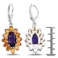 thumbnail image 2 of Olivia Leone  Sterling Silver 6 1/2ct Amethyst and Citrine Earrings, 2 of 3