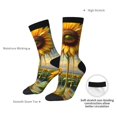 thumbnail image 4 of Cauagu Artistic Oil Painting Sunflower Print Crew Socks for Women and Men,Adult Athletic Running Socks 1-Pair Sports Socks Work Gear Socks with Moisture Wicking, 4 of 6
