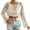 Beige, variant on Hcyirli Elegant Summer Lace Long Sleeve Cardigan Openwork Crochet Beach Cover Up Lightweight Round Neck Design Womens Top Black Average