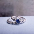 thumbnail image 6 of Everly Women's Created Sapphire 10k White Gold Bridal Set, 6 of 9