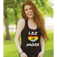 thumbnail image 3 of Tstars Women's LGBT Pride Racerback Tank Top - Lez is More Print - Lesbian Rights & Gay Support Apparel - Ideal for Pride Parades - Available in Various Sizes, 3 of 5