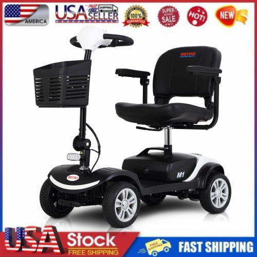Folding Mobility Scooters for Seniors Adults- Electric Powered Wheelchair Device for Adult Elderly-- Compact Scooter for Travel - Long Range Power Extended Battery w/ Light-300LBS Max Weight - Walmart.com