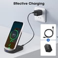 thumbnail image 3 of SOLPOWBEN Wireless Charger Stand 15w Max Fast Wireless Charging Stand Compatible with iPhone 17/17 Plus/17 Pro Max 16/15/14/13/SE/12 Series (Without AC Adapter) Black, 3 of 6