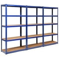 thumbnail image 1 of Costway 3PCS 72''Heavy Duty Steel 5 Level Garage Shelf Storage Adjustable Shelves Blue, 1 of 10
