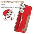 thumbnail image 4 of For Samsung Galaxy S25 Wallet Phone Case,Magnetic Detachable Back Flip Wallet,Back Flip Kickstand,With Zipper Pocket,PU Leather RFID Blocking Card Slots,Shockproof Rugged Phone Case,Red, 4 of 10