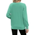 thumbnail image 4 of TARAINYA Women's Long-Sleeve Oversized Sweatshirt Casual Crewneck Solid-Color Pullover with Pocket Design, 4 of 7