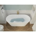 thumbnail image 5 of Anzzi FT-AZ8414 5.6 ft. Kosima Series Solid Surface Center Drain Freestanding Bathtub, Matte White, 5 of 8