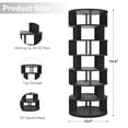 thumbnail image 7 of Homieasy Rotating Shoe Rack Tower, 7-Tier Spinning Shoe Rack 360 Revolving Shoe Rack Organizer for Closet, Display Round Storage Carousel Shoes Closet Organization, Black, 7 of 7