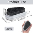 thumbnail image 2 of 2PCS Nail Brush, Heavy Duty Nail Cleaning Brushes, Fingernail Scrub Brish - Durable Stiff Bristles ABS Handle Toe Finger Tip Scrubbing Dust Brush Toes Hand Wash for Men, Women, Child & Mechanics, 2 of 5