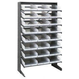 Quantum Storage QPRS-110CL Single Sided Pick Rack with 24 Storage Bins