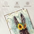 thumbnail image 6 of Elephant Stock Donkey Floral Crown Wall Art - Vertical Canvas Wall Art - Living Room Wall Decor - Animal Canvas - Beige And Gray Decor - 8" x 12", 6 of 8
