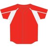 2500W-3506-L Womens Faux Full-Button, Red - Large
