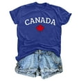 thumbnail image 3 of PMVFHDE T-Shirt à Imprimé « Keep Canada Flag Proud » pour Femmes Bleu,m, 3 of 3
