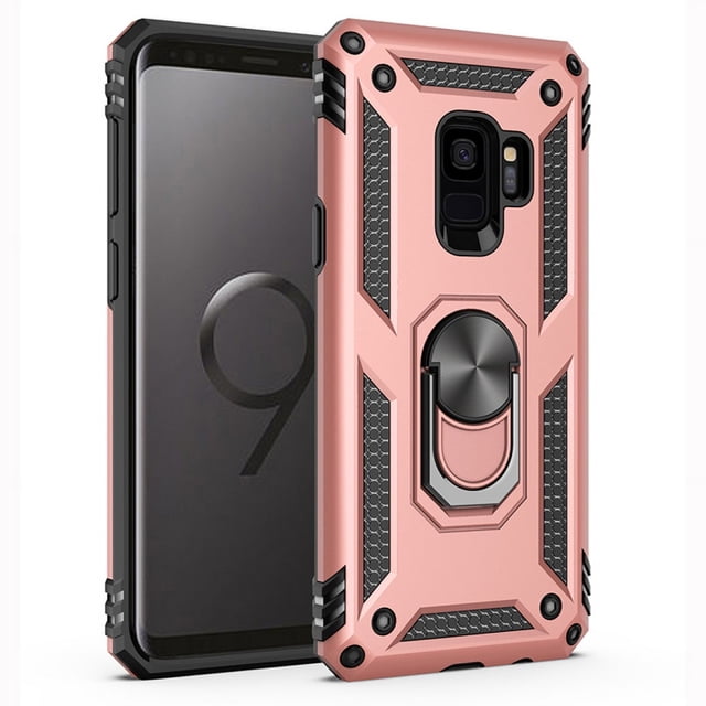 Funda de teléfono para Samsung S9 de Uso Rudo Shockproof + Cristal 9d