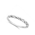 thumbnail image 4 of CHOOSE YOUR COLOR Oxidized Braid Weave Knot Stackable Ring 925 Sterling Silver Band Jewelry Female Size 8, 4 of 4