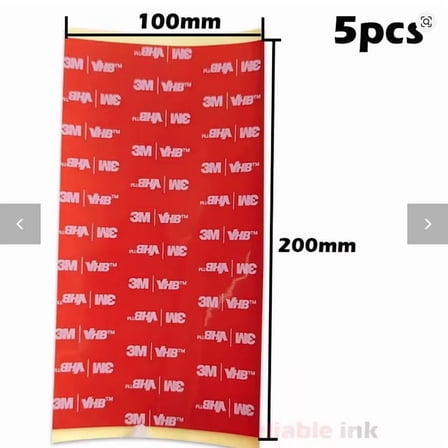 3M 4" x8" (100x200 mm)  5x Sheet VHB Double Sided Foam Adhesive Tape 5952 Grey Automotive Gopro  Mounting Very High Bond Strong Industrial Grade