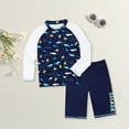 thumbnail image 5 of Hiijoy Child Boys Long Sleeve Rash Guard Swim Trunks Swimsuit Bathing Suit, Sizes 2-10, 5 of 7
