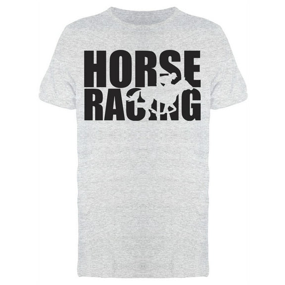 Horse Racing Silhouette T-Shirt Men -Image by Shutterstock, Male Large