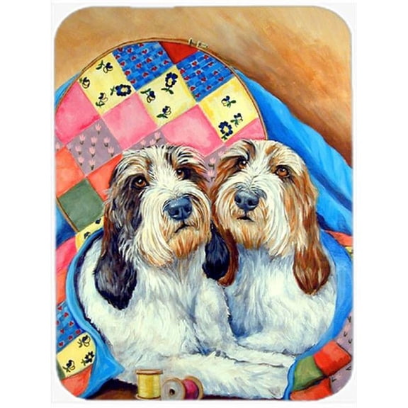 Petit Basset Griffon Vendeen PBGV Glass Cutting Board - Large, 15 x 12 in.