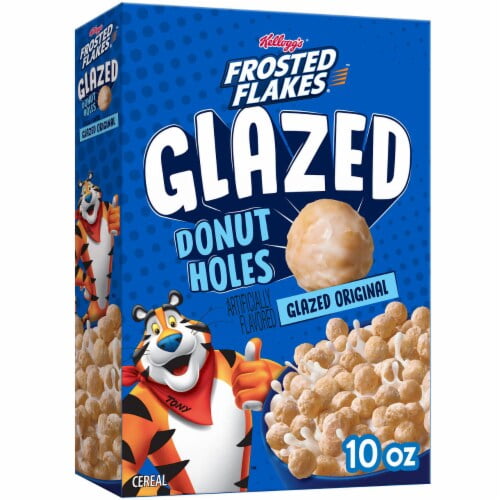 Kellogg's Frosted Flakes Glazed Donut Holes Cereal 10 oz Packaging May Vary