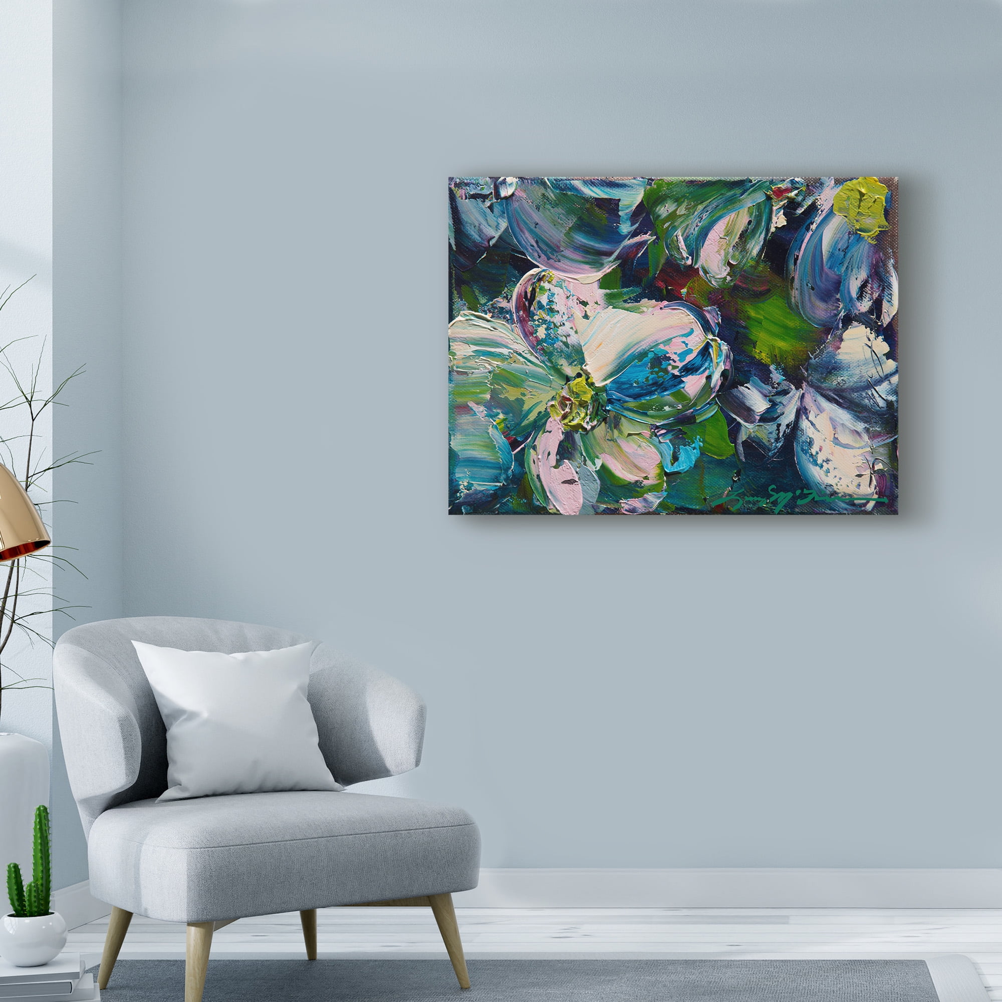 Trademark Fine Art 'Dogwood Impressions' Canvas Art by Lucy P. Mctier